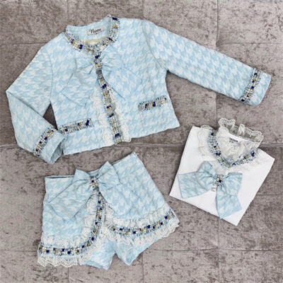 Naxos Blue Dogtooth Skort Set
