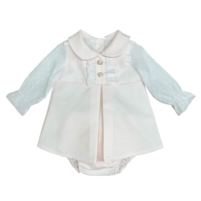 Lor Miral Pink Shirt Dress Set