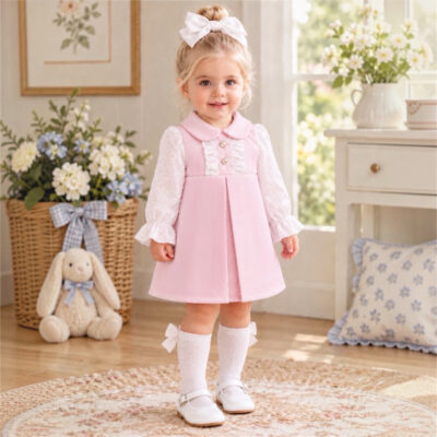 Lor Miral Pink Shirt Dress Set