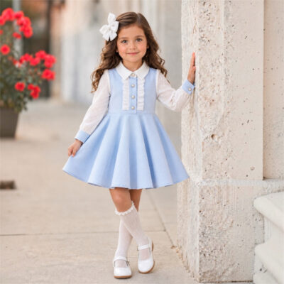 Lor Miral Blue Shirt Dress
