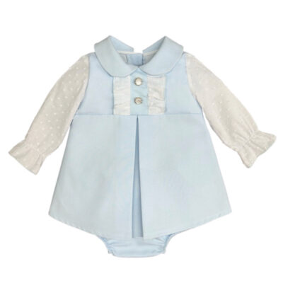 Lor Miral Blue Shirt Dress Set